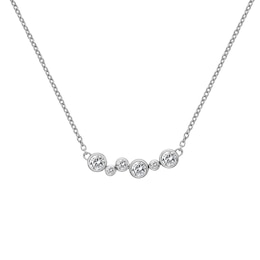 Hot Diamonds Tender Sterling Silver White Topaz & Diamond Necklace