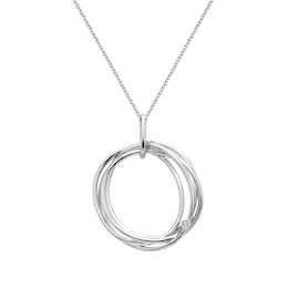 Hot Diamonds String Sterling Silver Diamond Open Circle Pendant