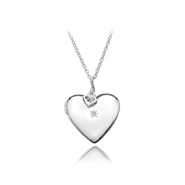 Hot Diamonds Romantic Sterling Silver Diamond Heart Locket Pendant