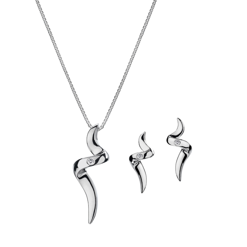 Main Image 1 of Hot Diamonds Sensual Curl Pendant & Earrings Gift Set