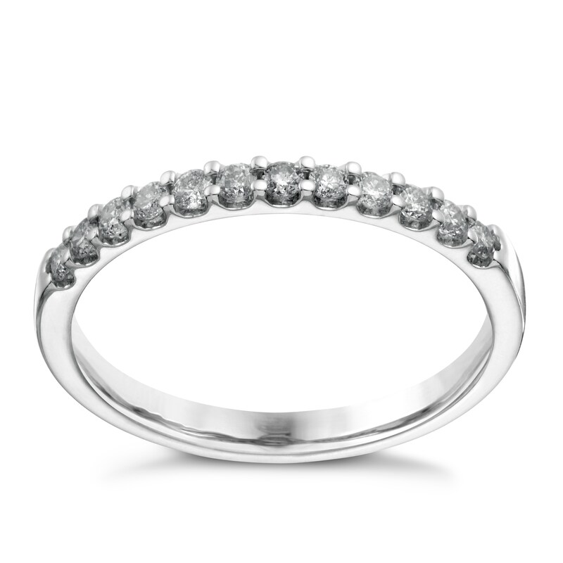 Main Image 1 of 9ct White Gold 0.25ct Diamond Claw Set Eternity Ring