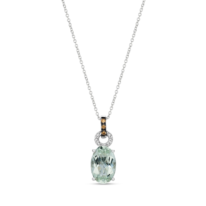 Le Vian 14ct White Gold Diamond Mint Julep Quartz Pendant