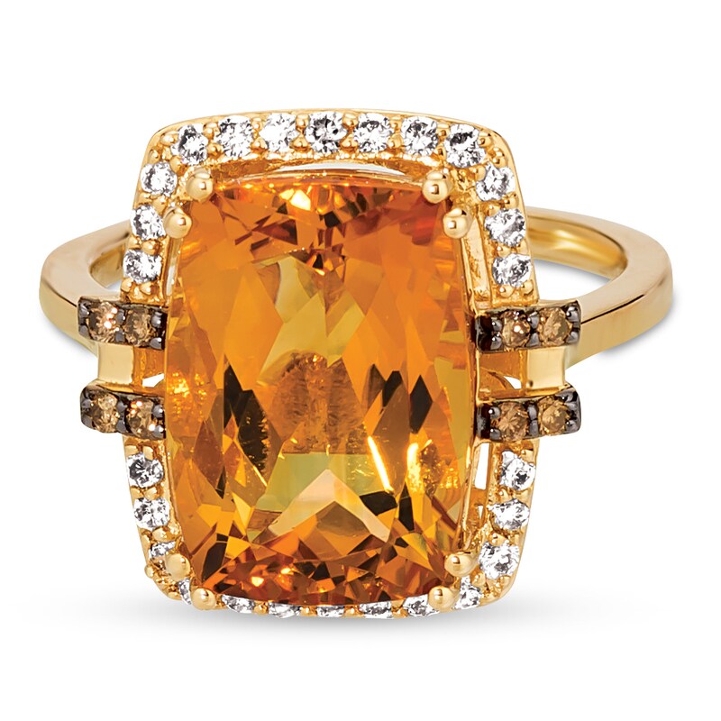 Le Vian 14ct Yellow Gold 0.29ct Diamond Citrine Ring