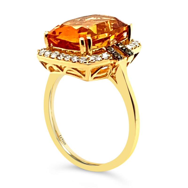 Le Vian 14ct Yellow Gold 0.29ct Diamond Citrine Ring