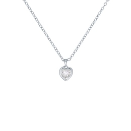 Ted Baker HANNELA: Silver Tone Crystal Heart Pendant Necklace