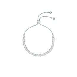Ted Baker MELRAH: Silver Tone Crystal Tennis Bolo Bracelet