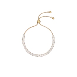 Ted Baker MELRAH: Gold Tone Crystal Tennis Bolo Bracelet