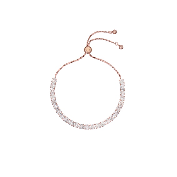Women's Ted Baker Melrah: Gold Tone Crystal Tennis Bolo Bracelet