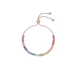 Ted Baker MELRAH: Gold Tone Rainbow Crystal Tennis Bolo Bracelet