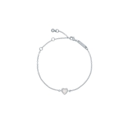 Ted Baker HANSAA: Silver Tone Crystal Heart Adjustable Bracelet