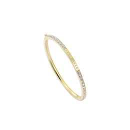 Ted Baker CLAUDIA: Gold Tone Narrow Crystal Hinged Bangle Bracelet