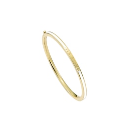 Ted Baker ROLEY: Gold Tone & White Enamel Classic Colour Slim Bangle Bracelet
