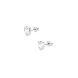 Ted Baker HAN: Silver Tone Crystal Heart Stud Earrings