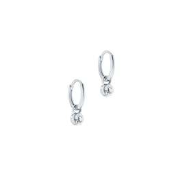 Ted Baker SINALAA: Silver Tone Crystal Huggie Earrings