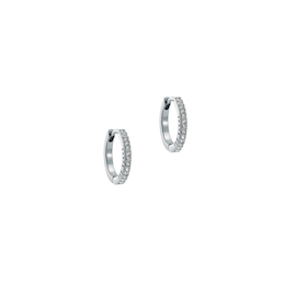 Ted Baker HEPLIE: Silver Tone 14mm Crystal Hoop Earrings