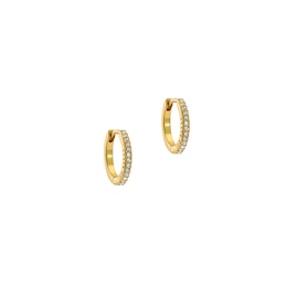 Ted Baker HEPLIE: Gold Tone 14mm Crystal Hoop Earrings