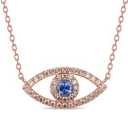 Le Vian 14ct Rose Gold 0.29ct Diamond Sapphire Pendant