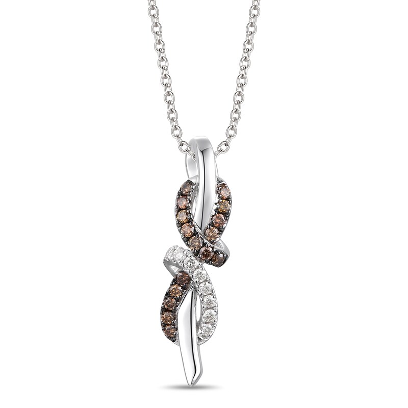 Main Image 1 of Le Vian 14ct White Gold 0.29ct Diamond Weave Pendant