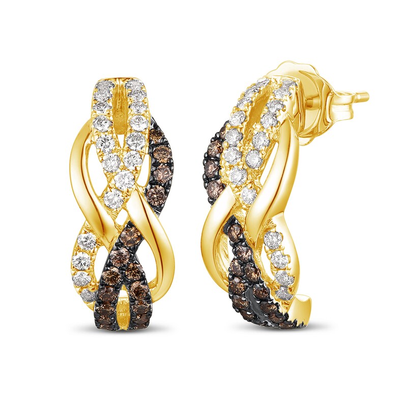 Le Vian 14ct Yellow Gold 0.45ct Diamond Weave Stud Earrings