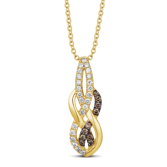 Le Vian 14ct Yellow Gold 0.37ct Diamond Weave Pendant