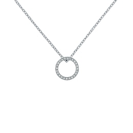 Ted Baker HERI: Silver-Tone Crystal Hoop Pendant Necklace