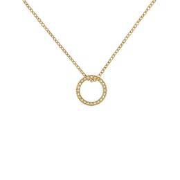 Ted Baker HERI: Gold-Tone Crystal Hoop Pendant Necklace