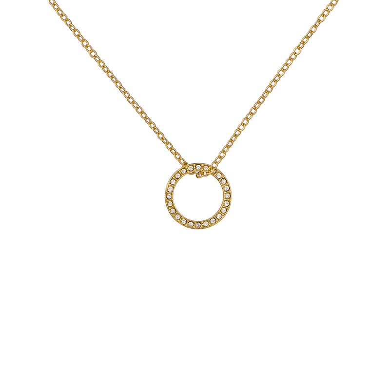 Main Image 1 of Ted Baker HERI: Gold-Tone Crystal Hoop Pendant Necklace