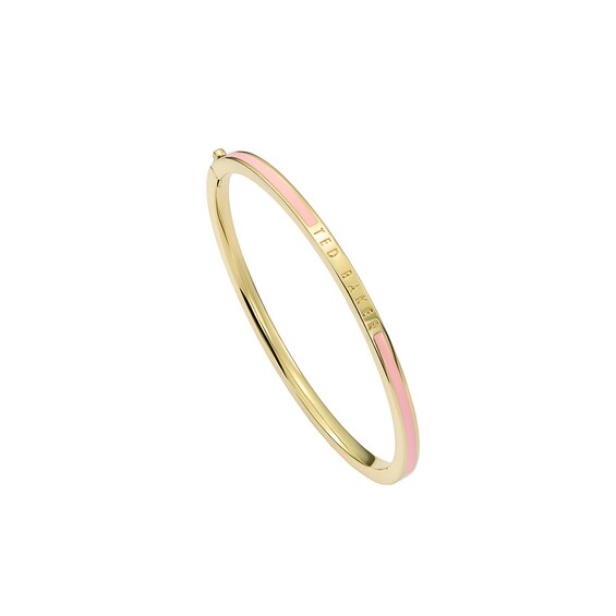 Ted Baker ROLEY: Gold-Tone Classic Colour Enamel Slim Bangle Bracelet