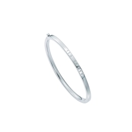 Ted Baker CHRISHELL: Silver-Tone Logo Slim Bangle Bracelet