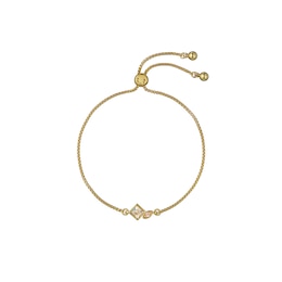 Ted Baker MILLIE: Gold-Tone Mini Crystal Cluster Adjustable Bracelet