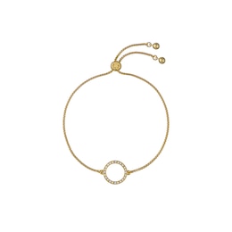Ted Baker HELA: Gold-Tone Crystal Hoop Adjustable Bracelet