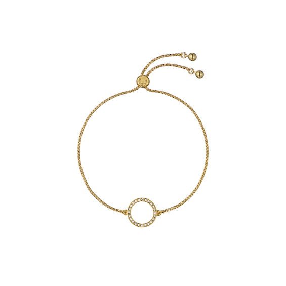 Women's Ted Baker Hela: Gold-Tone Crystal Hoop Adjustable Bracelet