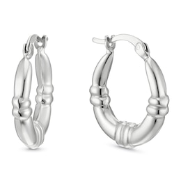 Sterling Silver Triple Knot Creole Earrings
