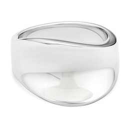 Sterling Silver Concave Wave Ring