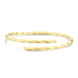 9ct Yellow Gold Twisted Crossover Bangle