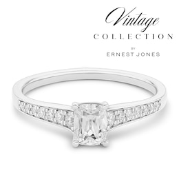 Engagement Ring Platinum Old Mine Cut Solitaire 0.63ct Diamond Ring