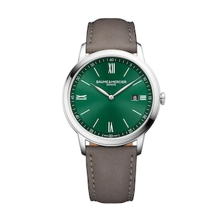 Baume & Mercier Classima 10607 Men's Leather Strap Watch | Ernest Jones
