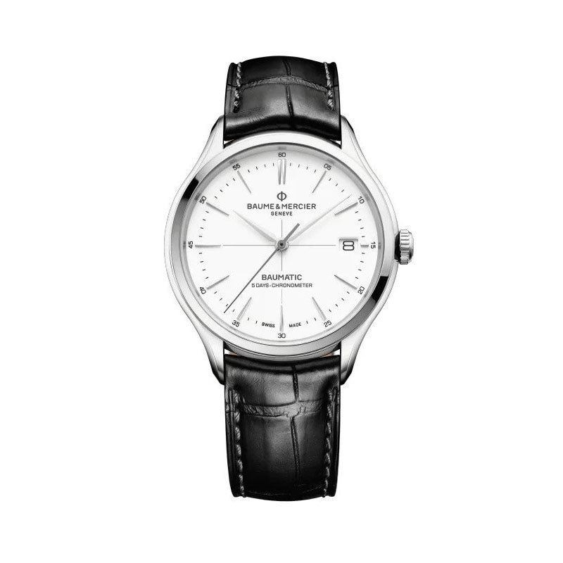 Main Image 1 of Baume & Mercier Clifton 10518 Men's Leather Strap Watch