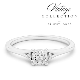 Engagement Ring Platinum Old Mine Cut Solitaire 0.41ct Diamond Ring
