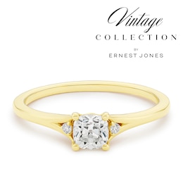 Engagement Ring 14ct Yellow Gold Old Mine Cut Solitaire 0.41ct Diamond Ring