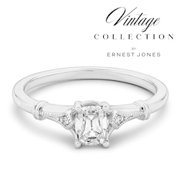 Engagement Ring Platinum Old Mine Cut Solitaire 0.51ct Diamond Ring