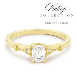 Engagement Ring 14ct Yellow Gold Old Mine Cut Solitaire 0.51ct Diamond Ring