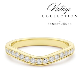14ct Yellow Gold Curved Eternity 0.25ct Diamond Ring