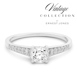 Engagement Ring Platinum Old Mine Cut Solitaire 0.63ct Diamond Ring