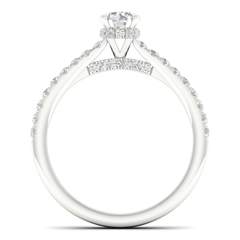 18ct White Gold & Platinum 0.66ct Diamond Solitaire Ring