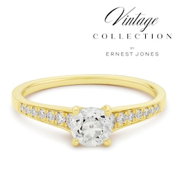 Engagement Ring 14ct Yellow Gold Old Mine Cut Solitaire 0.63ct Diamond Ring