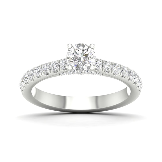 18ct White Gold and Platinum 1ct Diamond Solitaire Ring