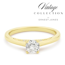 Engagement Ring 14ct Yellow Gold Old Mine Cut Solitaire 0.54ct Diamond Ring