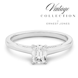 Engagement Ring Platinum Old Mine Cut Solitaire 0.54ct Diamond Ring