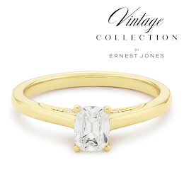Engagement Ring 14ct Yellow Gold Old Mine Cut Solitaire 0.54ct Diamond Ring